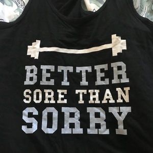 Active wear black tank top